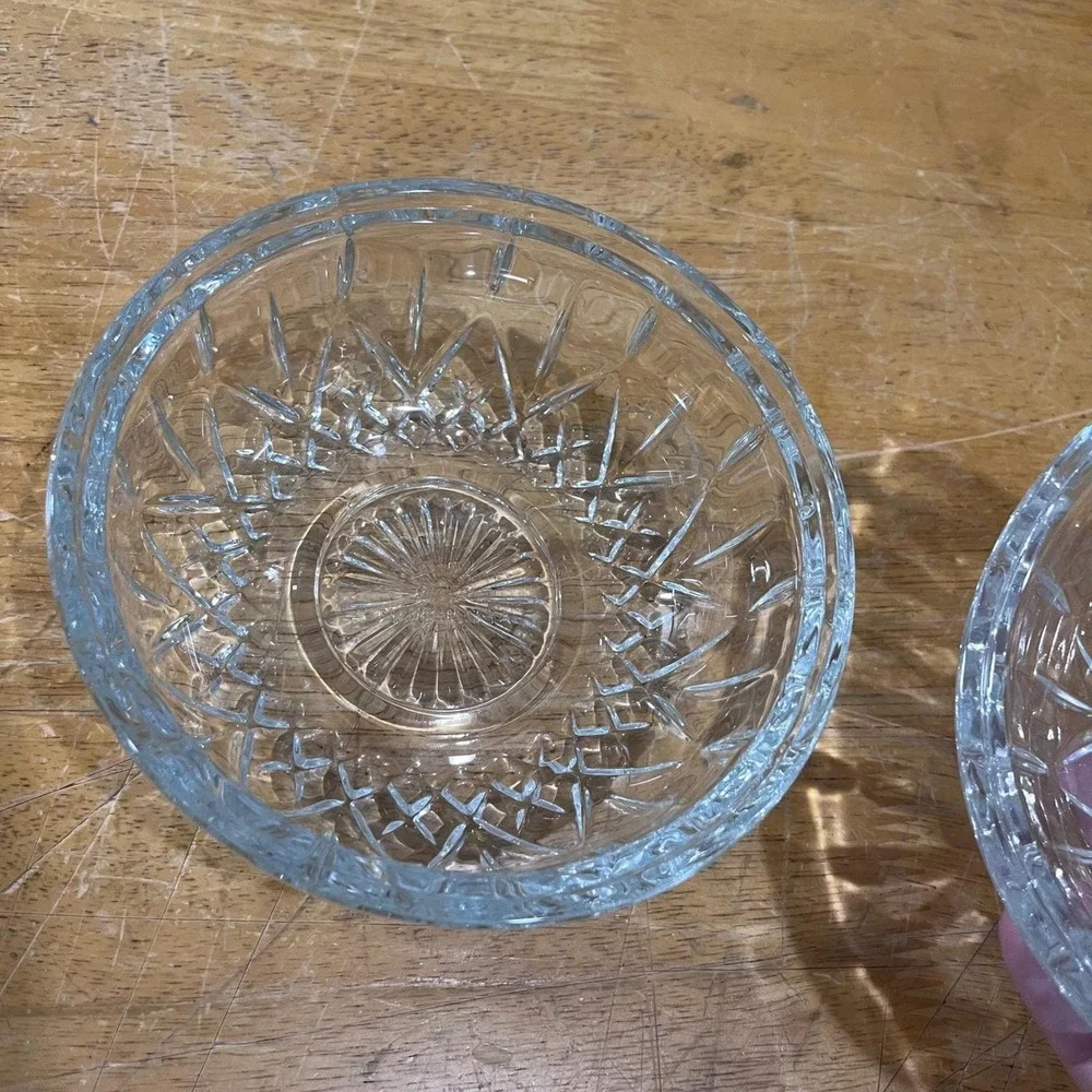 Vtg HOMCO Wexford Diamond Clear Glass Fairy Lamp Votive Holder Light